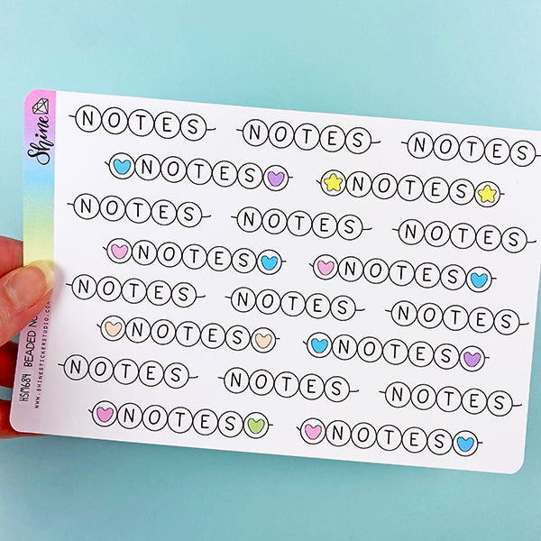 B35 Sticker Note Beaded Notes Stickers – Shine Sticker Studio