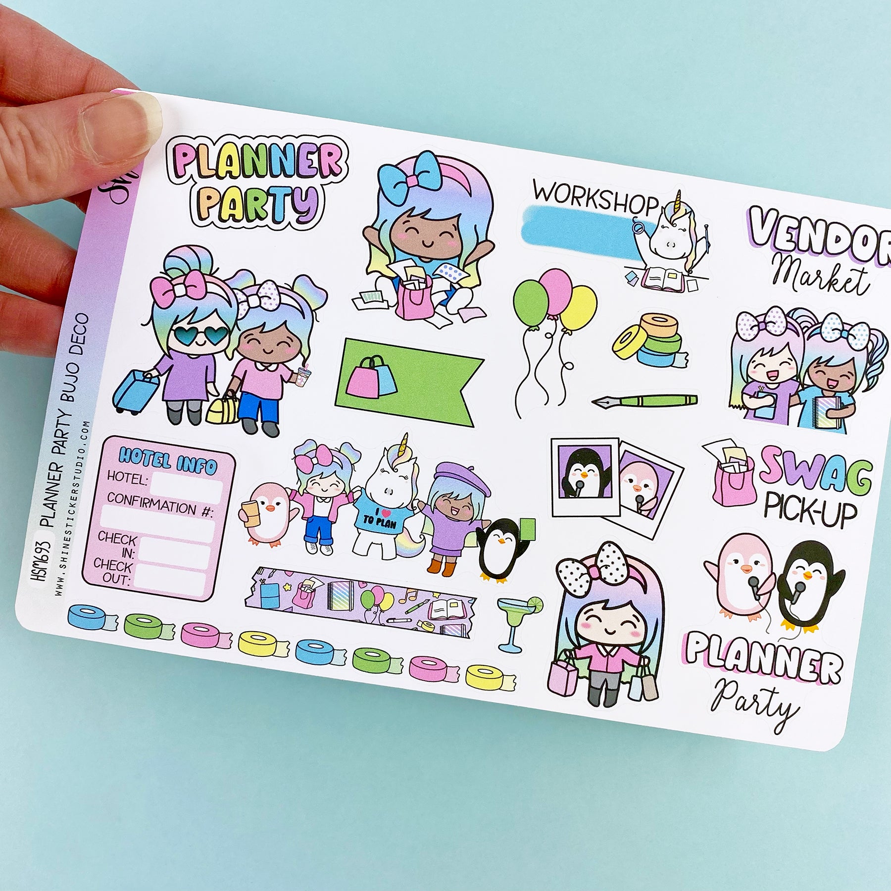 Planner Party Bujo Deco Stickers – Shine Sticker Studio