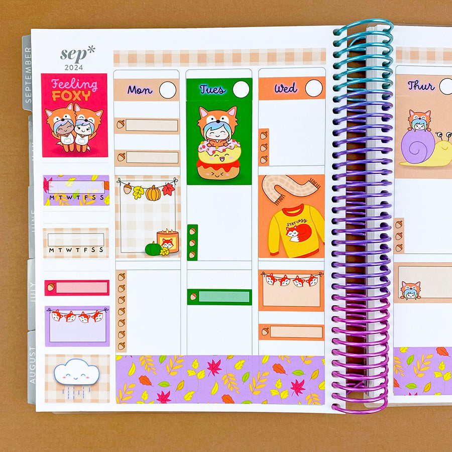 Feeling Foxy Vertical Weekly Sticker Kit – Shine Sticker Studio