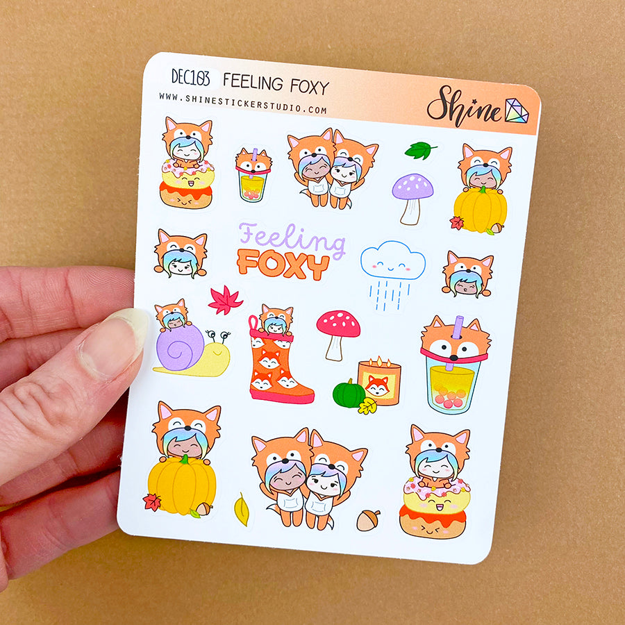 Feeling Foxy Deco Stickers – Shine Sticker Studio