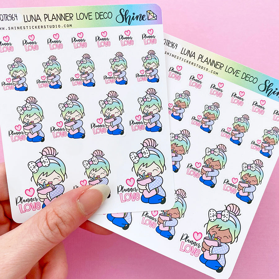 Luna Planner Love Planner Decorative Stickers – Shine Sticker Studio