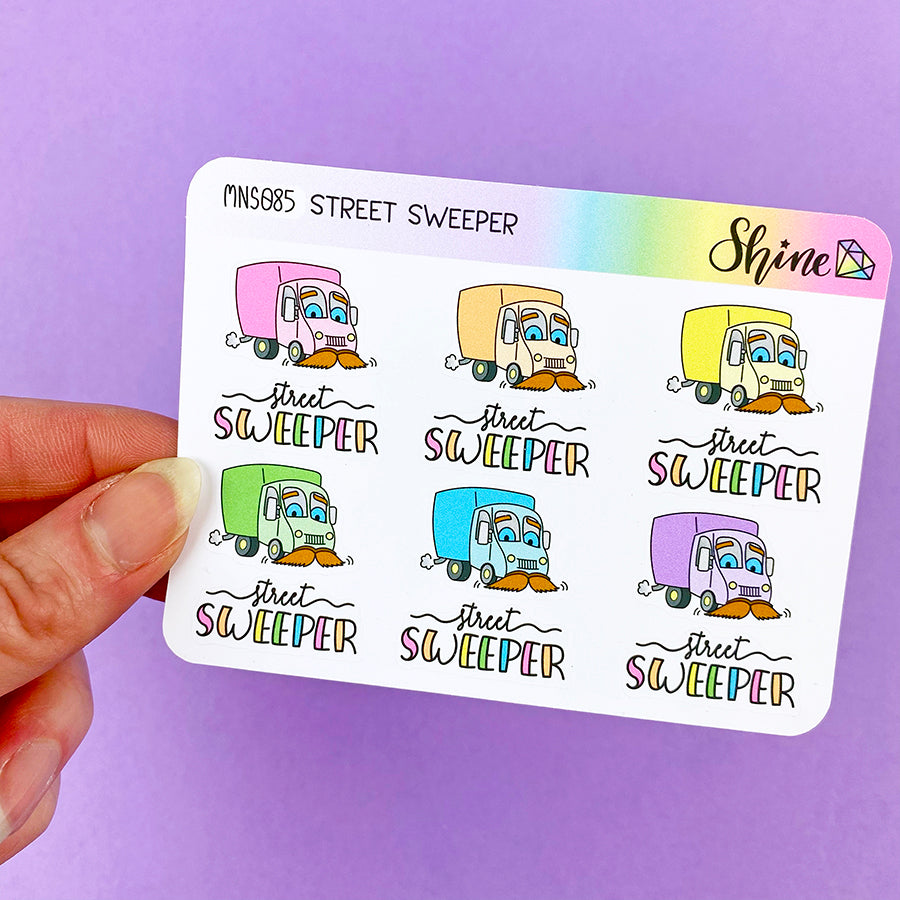 Street Sweeper Deco Stickers Mini Sheet – Shine Sticker Studio