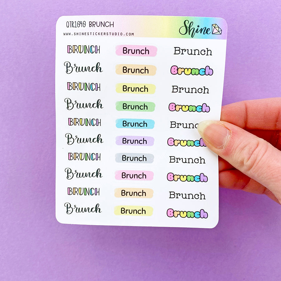 Menu Sticker Note Small Meal Decorative Planner Stickers - Breakfast - Brunch - Lunch ...