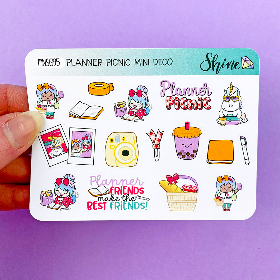 Planner Picnic Deco Planner Stickers Mini Sheet – Shine Sticker Studio