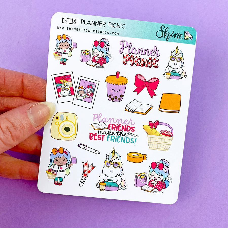 Planner Picnic Deco Planner Stickers – Shine Sticker Studio