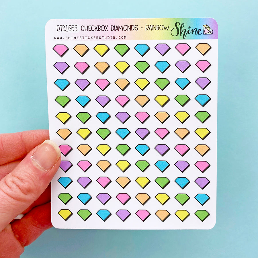 Sticker For File Check Decorative Rainbow Check Box Planner Stickers – Shine Sticker Studio