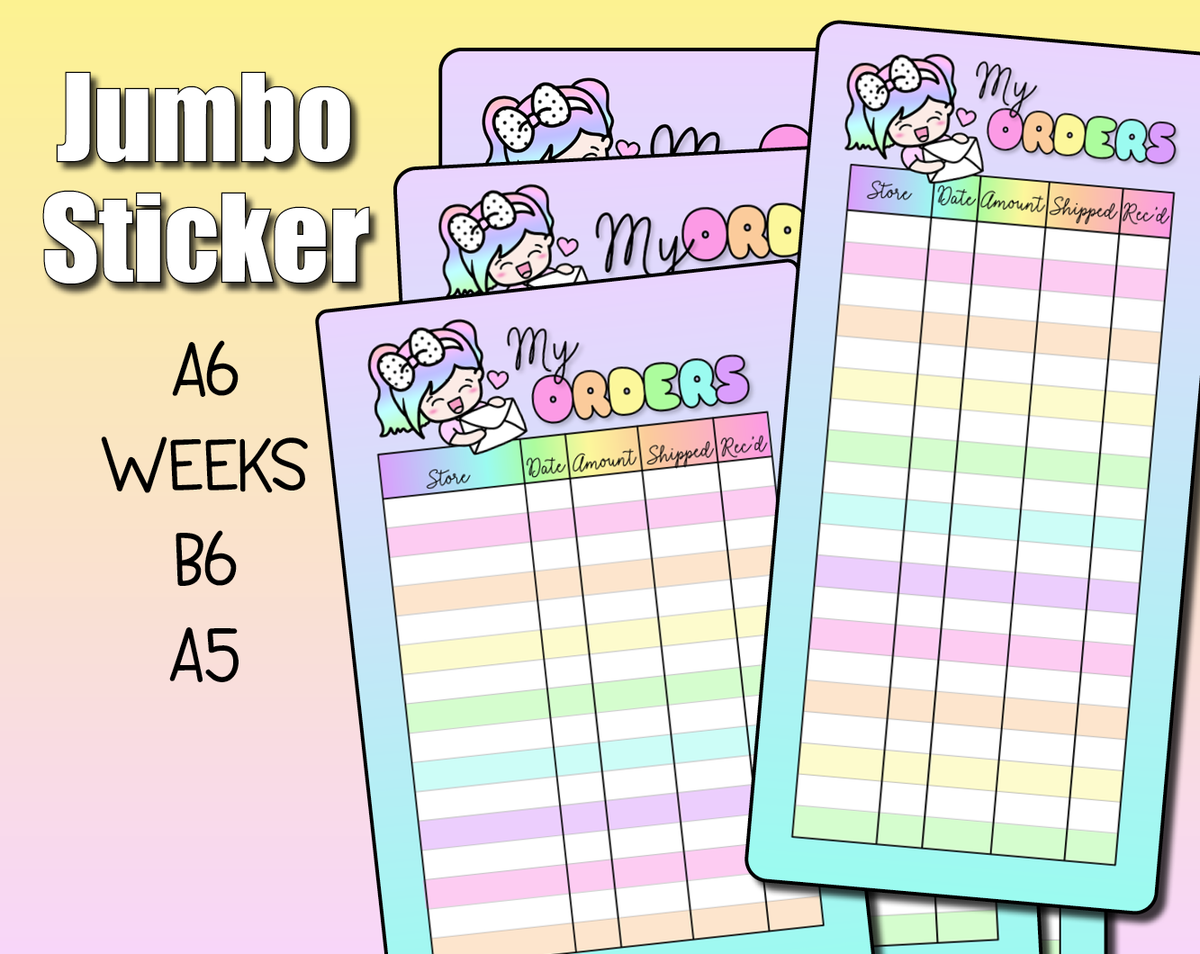 My Orders Order Tracking Jumbo Sticker Shine Sticker Studio
