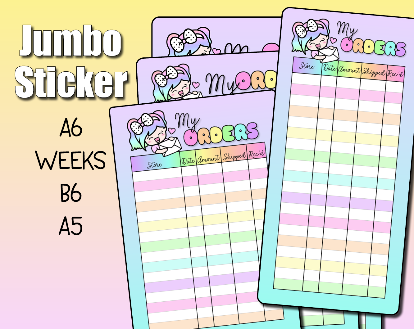 My Orders Order Tracking Jumbo Sticker – Shine Sticker Studio