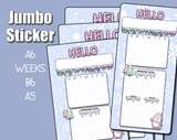 Undated Pastel Winter Monthly Jumbo Sticker