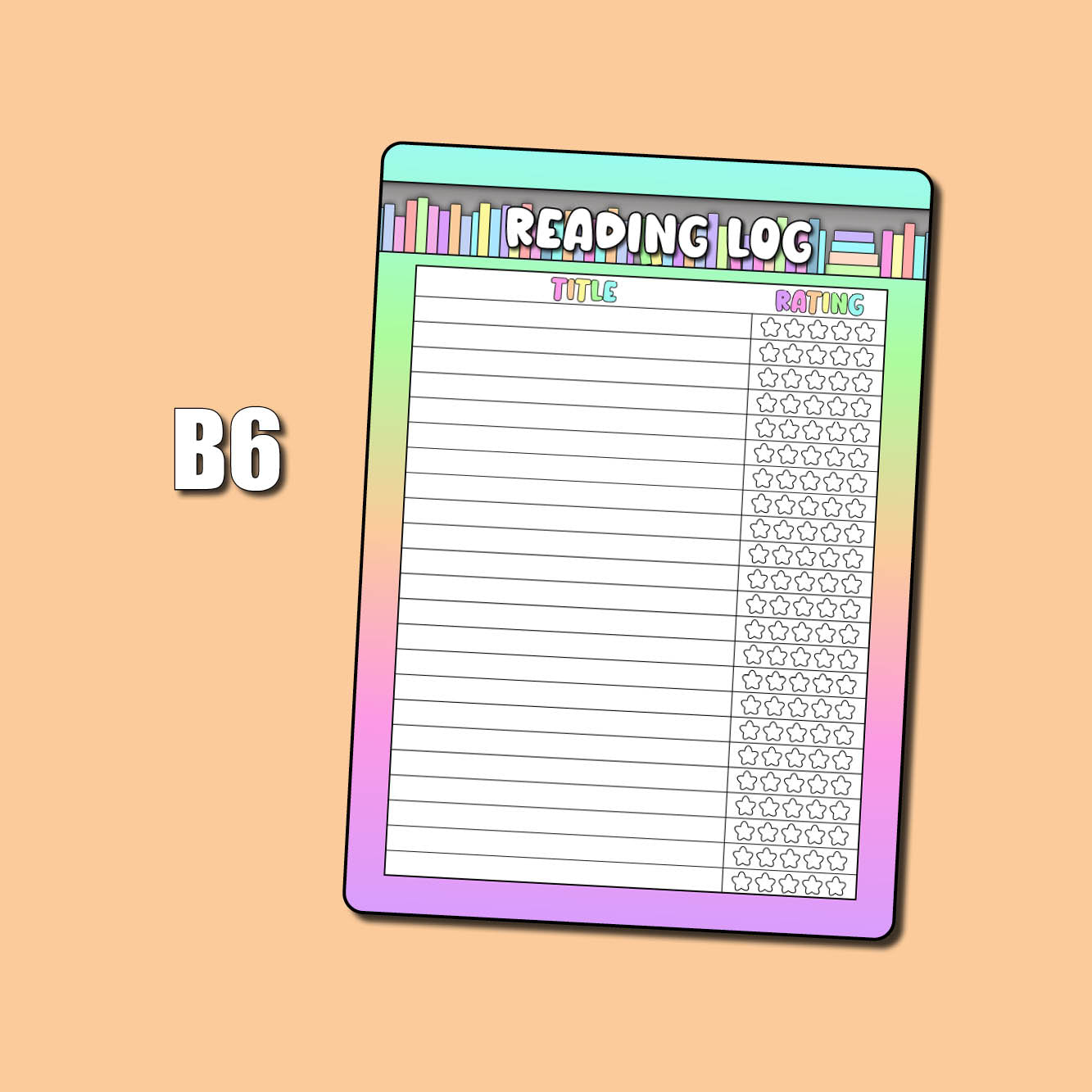 Reading Log Jumbo Sticker – Shine Sticker Studio