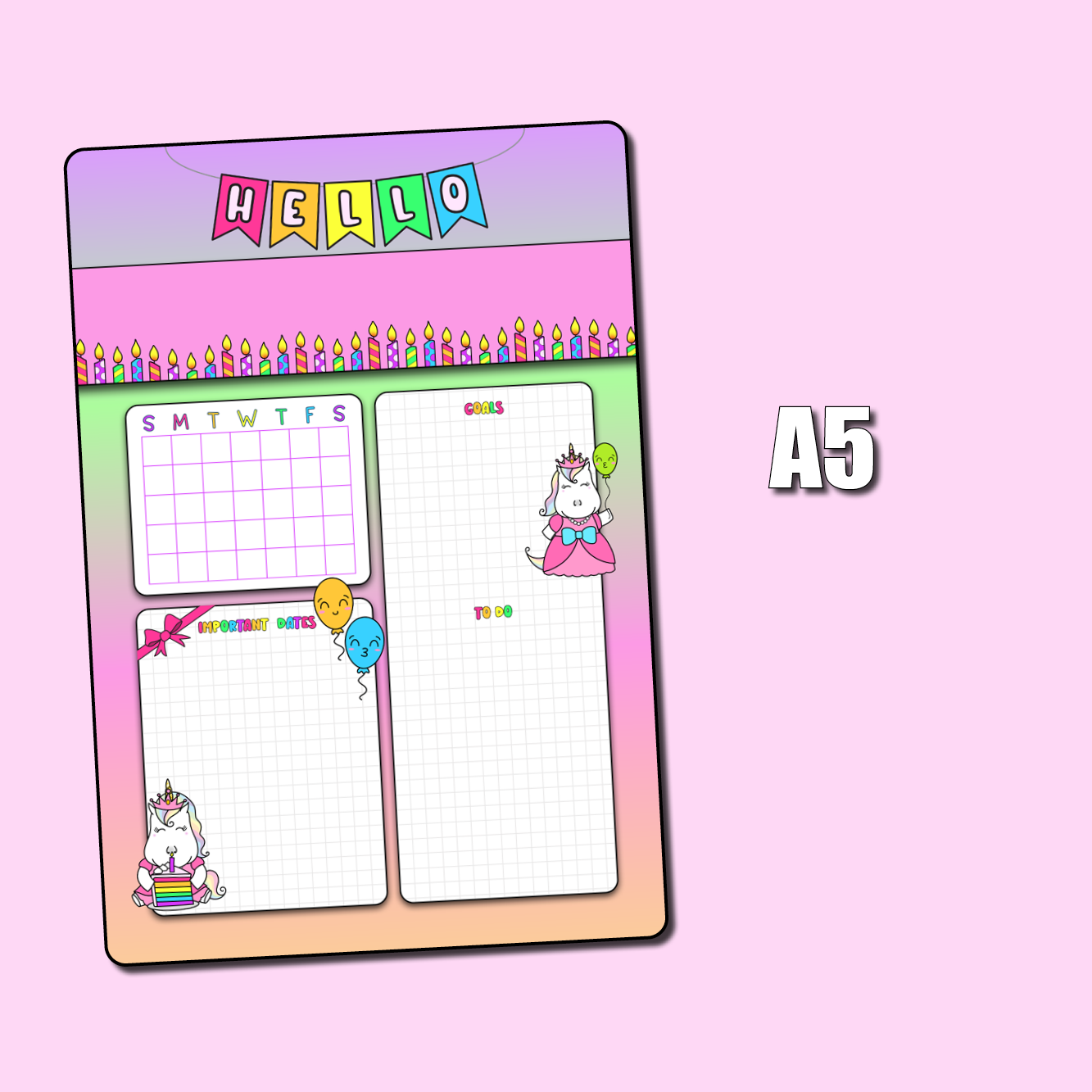Star's Birthday Undated Monthly Jumbo Sticker – Shine Sticker Studio