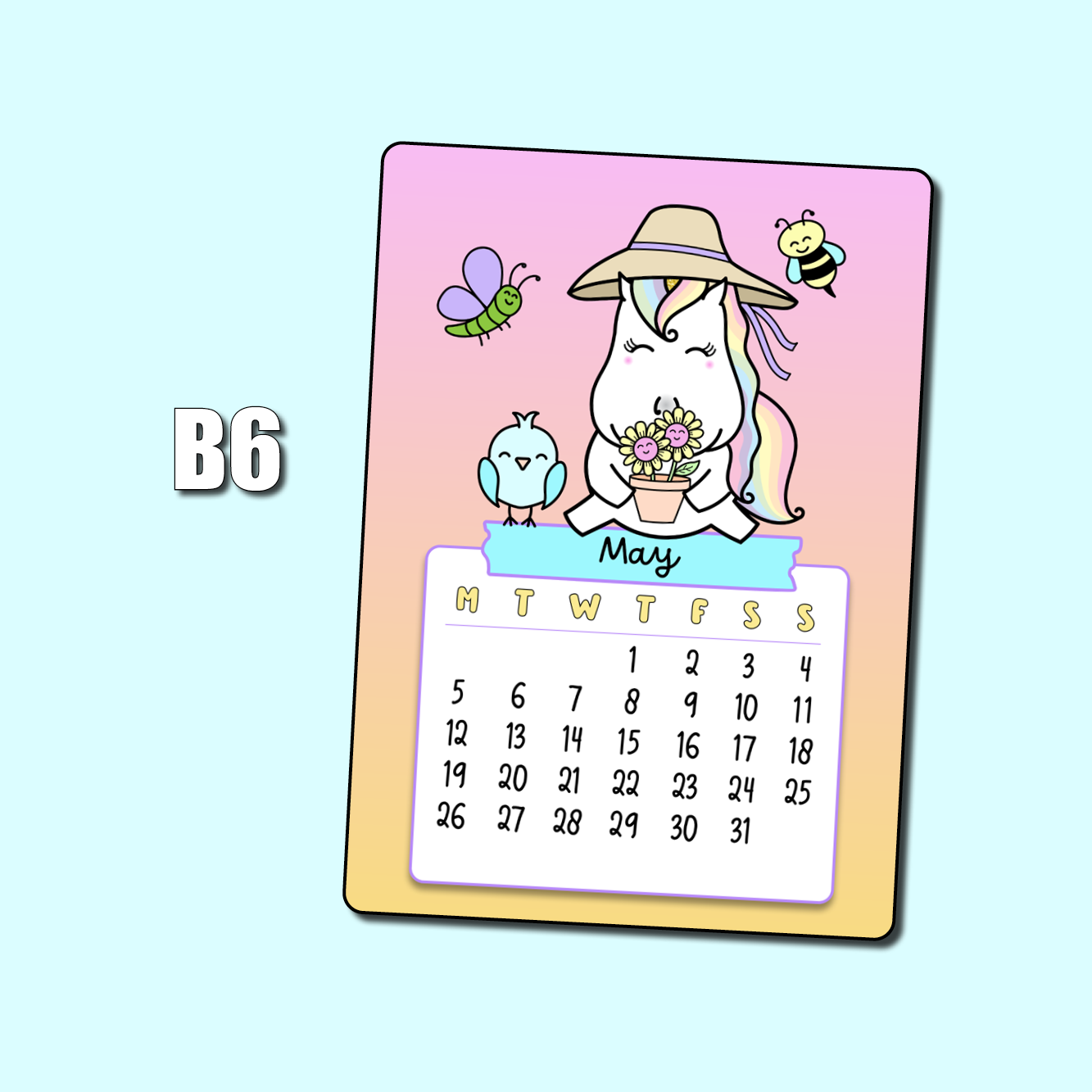 CLEARANCE 2025 May Calendar Jumbo Sticker - Monday Start – Shine ...