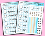 A6 Milk & Cookies Hobonichi Date Cover Stickers