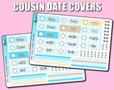 Milk & Cookies Cousin Daily Date Cover Stickers