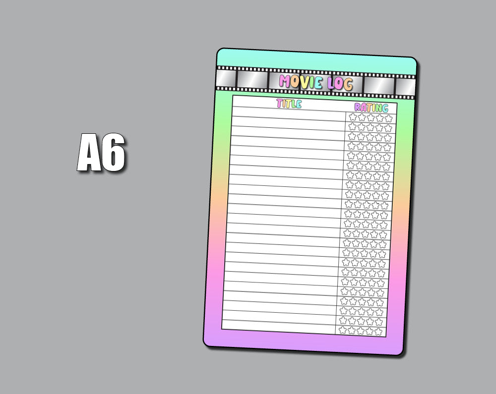Movie Log Jumbo Sticker – Shine Sticker Studio
