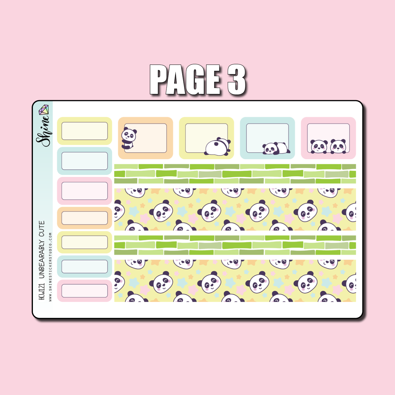 Unbearably Cute Hobonichi Cousin Planner Sticker Kit – Shine Sticker Studio