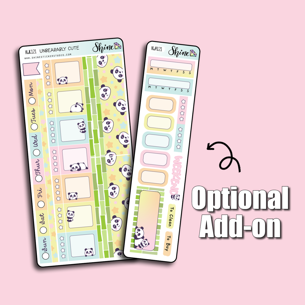 Unbearably Cute Hobonichi Weeks Planner Sticker Kit – Shine Sticker Studio