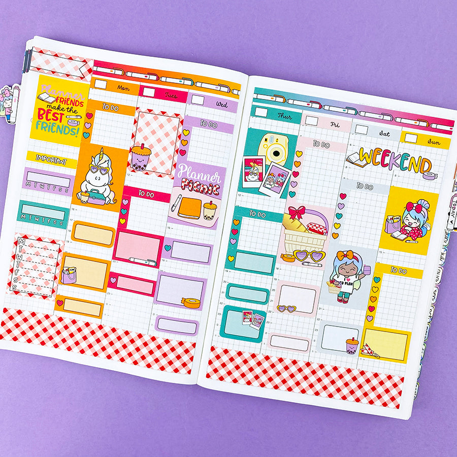 Planner Picnic Hobonichi Cousin Planner Sticker Kit – Shine Sticker Studio