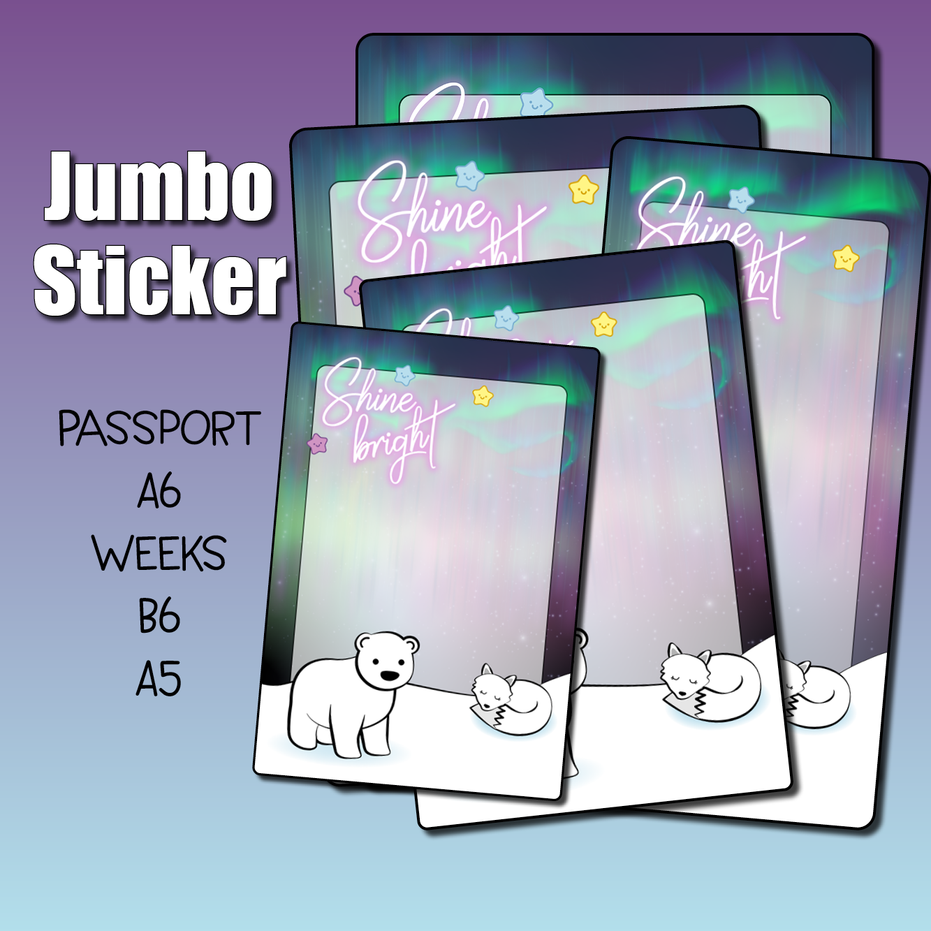 Polar Nights Jumbo Planner Sticker – Shine Sticker Studio