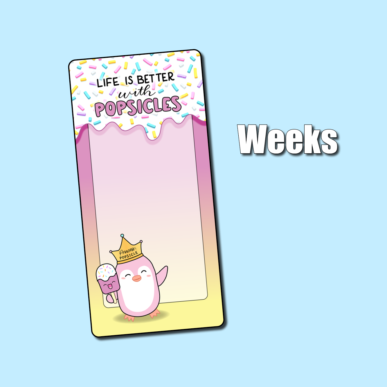 Popsicle Princess Jumbo Planner Sticker – Shine Sticker Studio