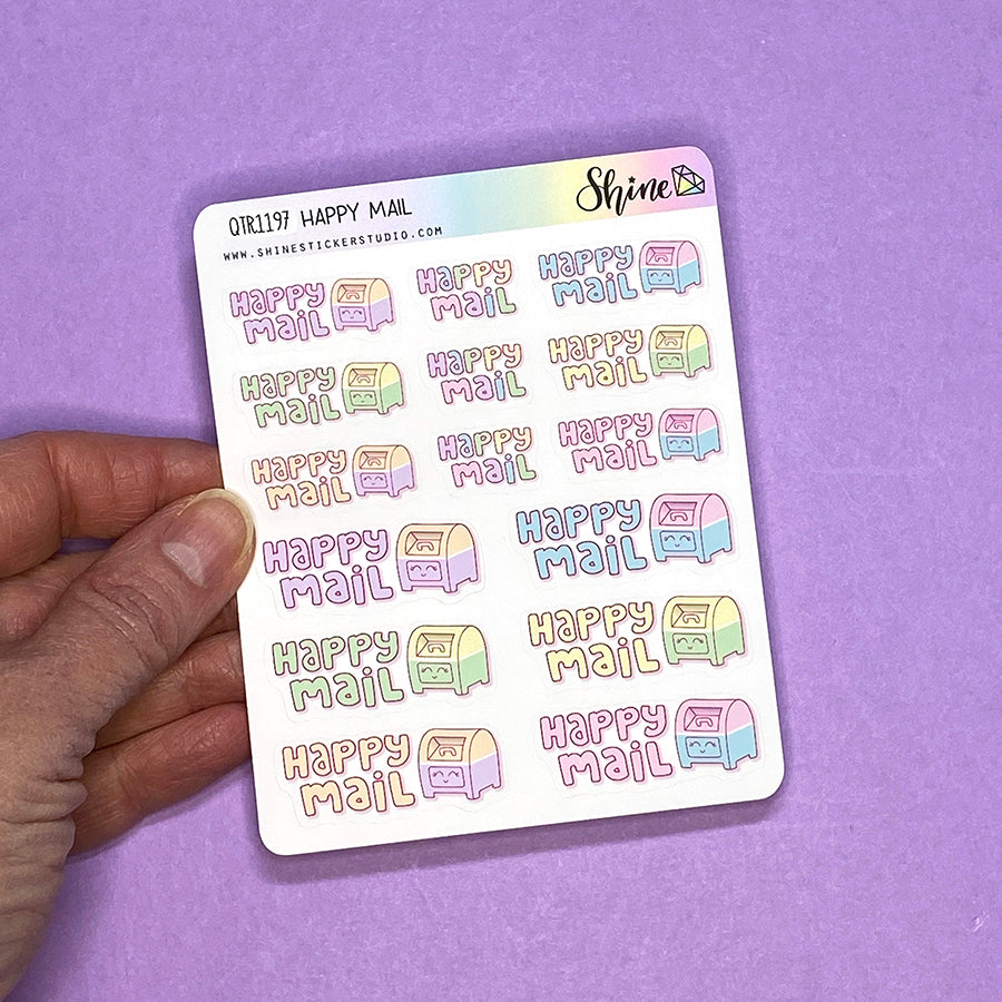 Happy Mail Planner Deco Stickers – Shine Sticker Studio