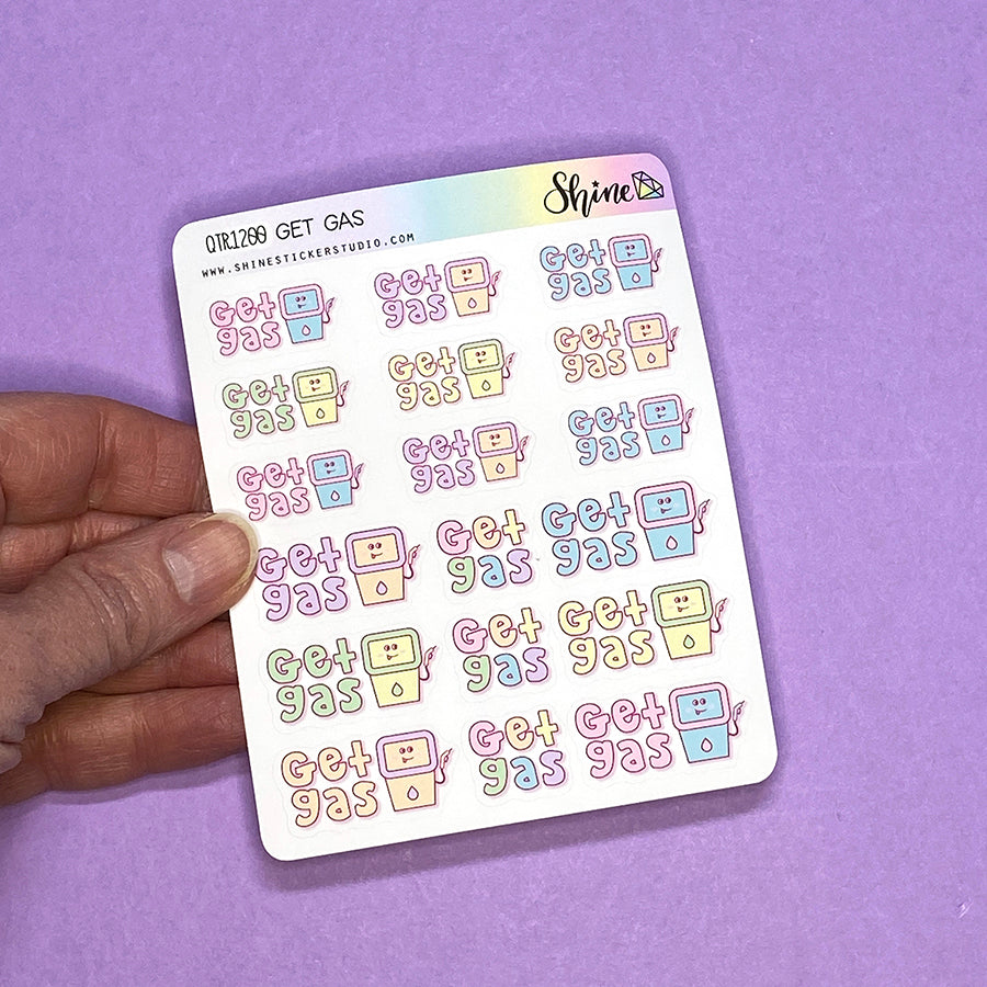 Get Gas Planner Deco Stickers – Shine Sticker Studio