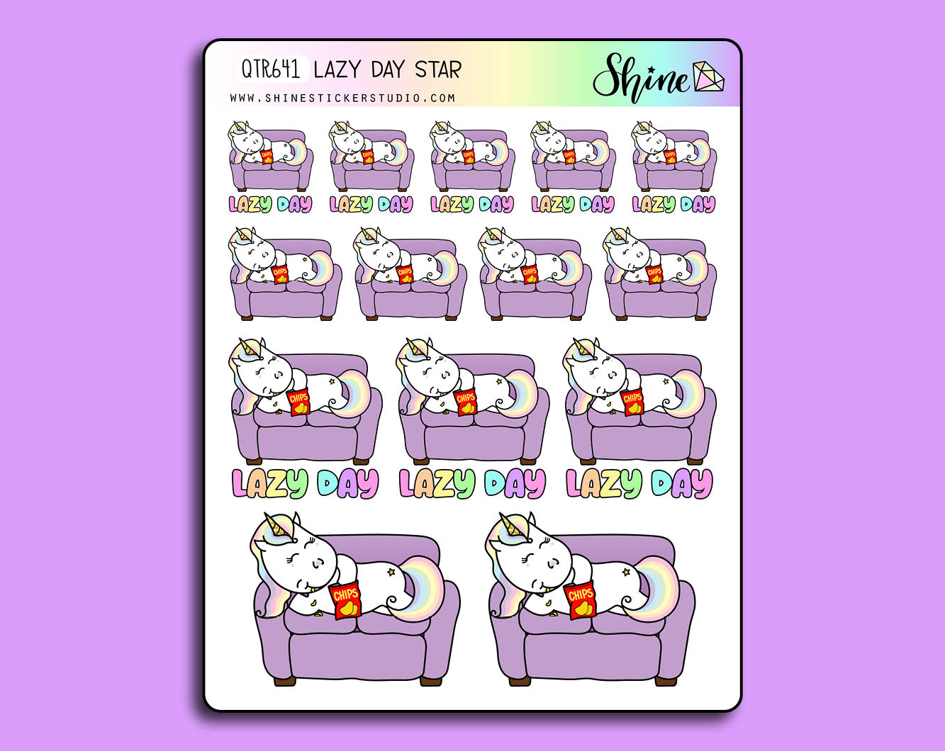 Lazy Day Star Stickers