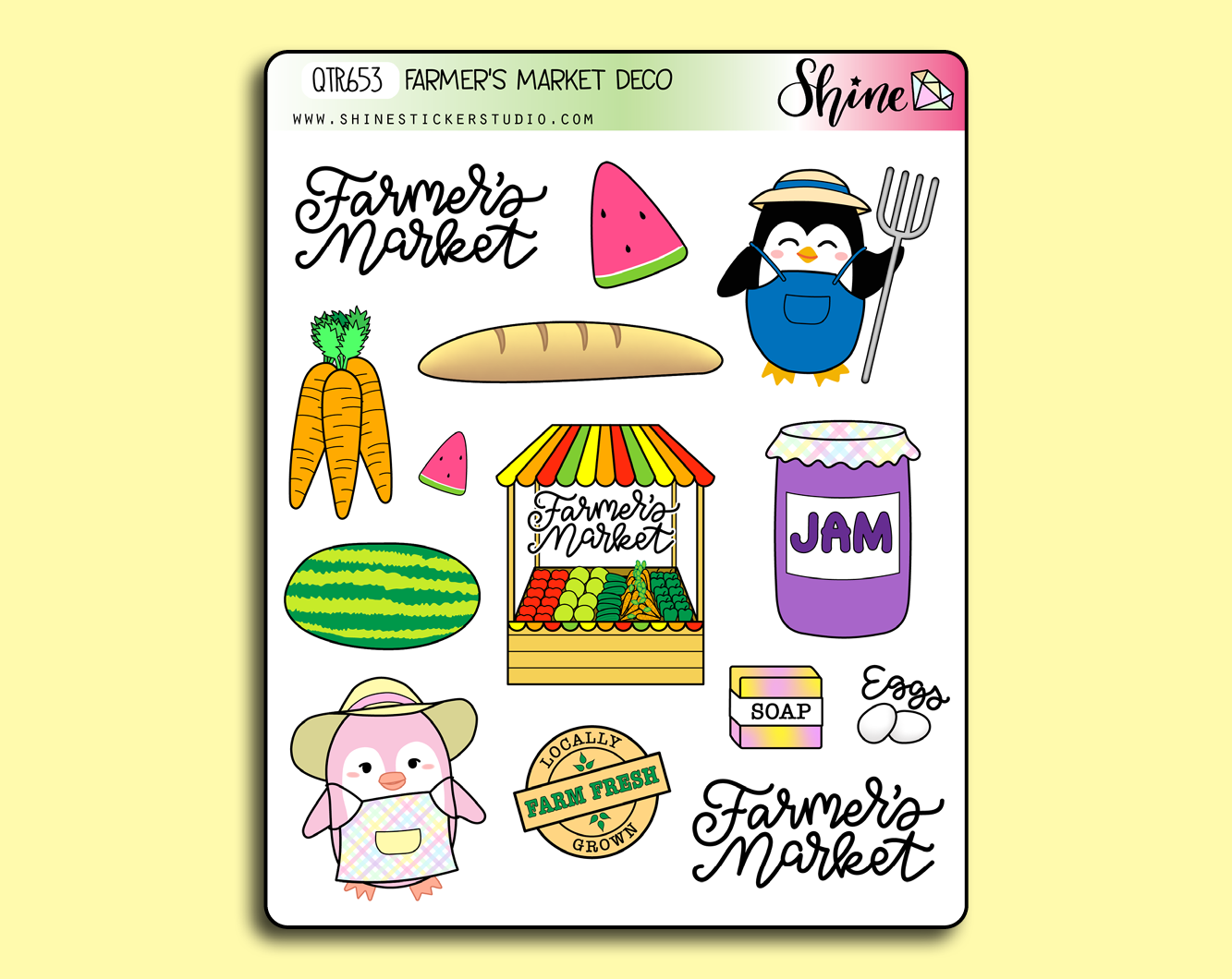 Farmer's Market Deco Stickers