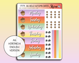 A6 Hello Autumn Hobonichi Date Cover Stickers