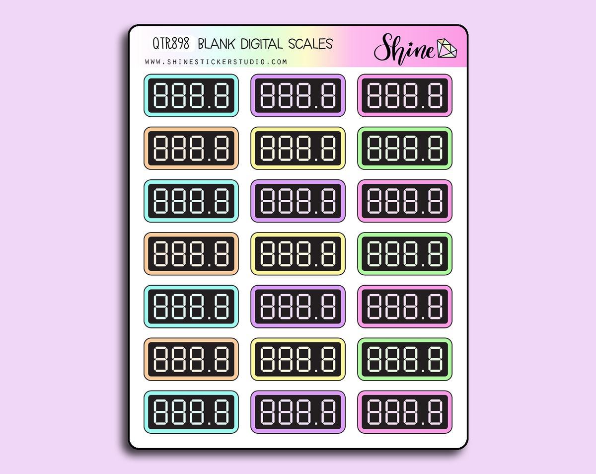Blank Digital Scale Stickers – Shine Sticker Studio