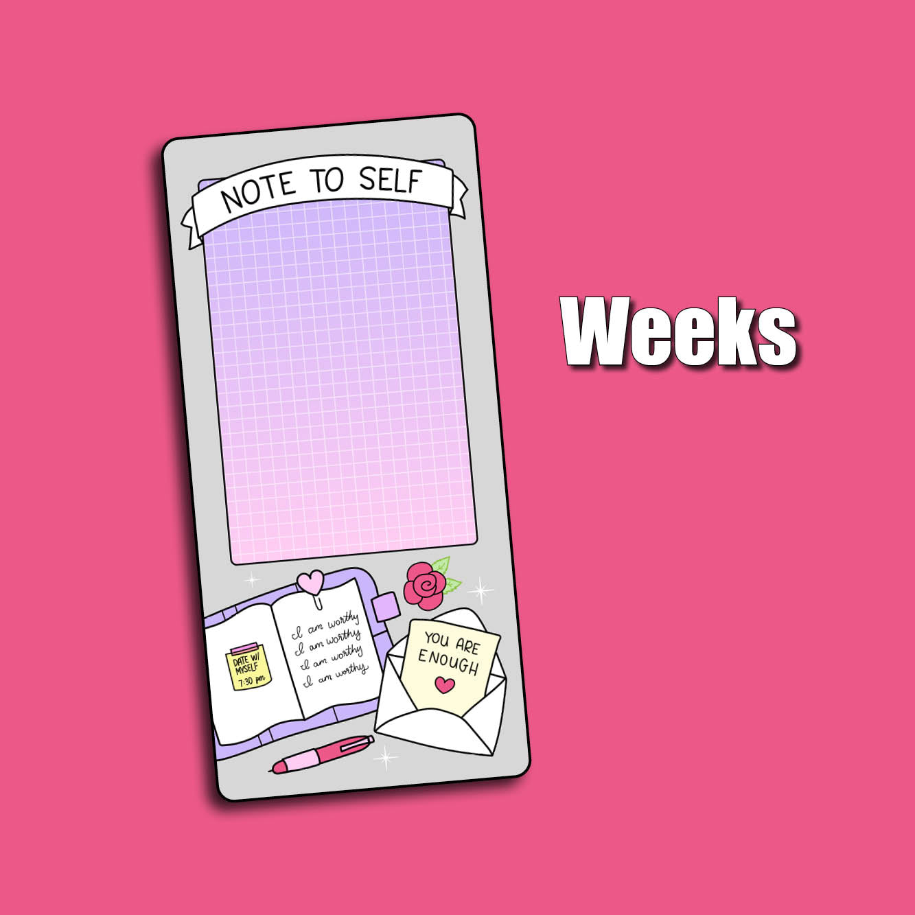 Self Love Jumbo Sticker – Shine Sticker Studio