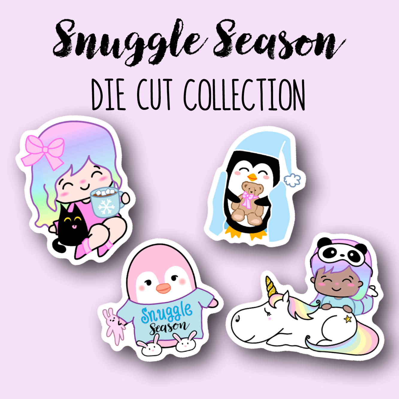 Snuggle Season Sticker DIE CUT Collection – Shine Sticker Studio