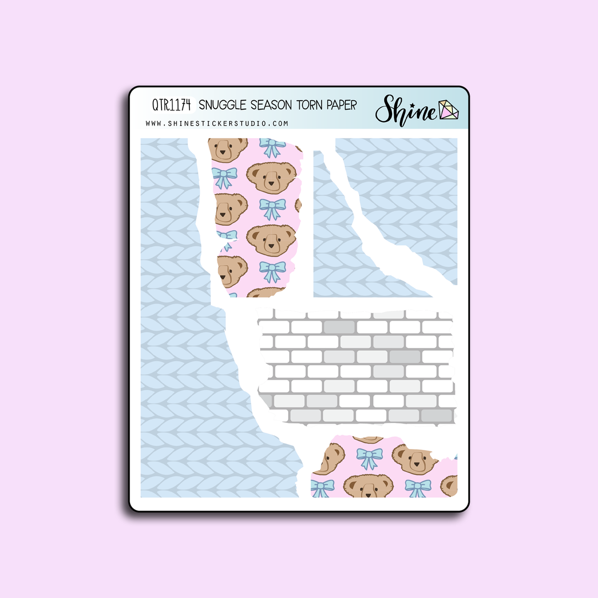 Snuggle Season Torn Paper Planner Stickers – Shine Sticker Studio