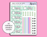 A6 Spa Day Hobonichi Date Cover Stickers