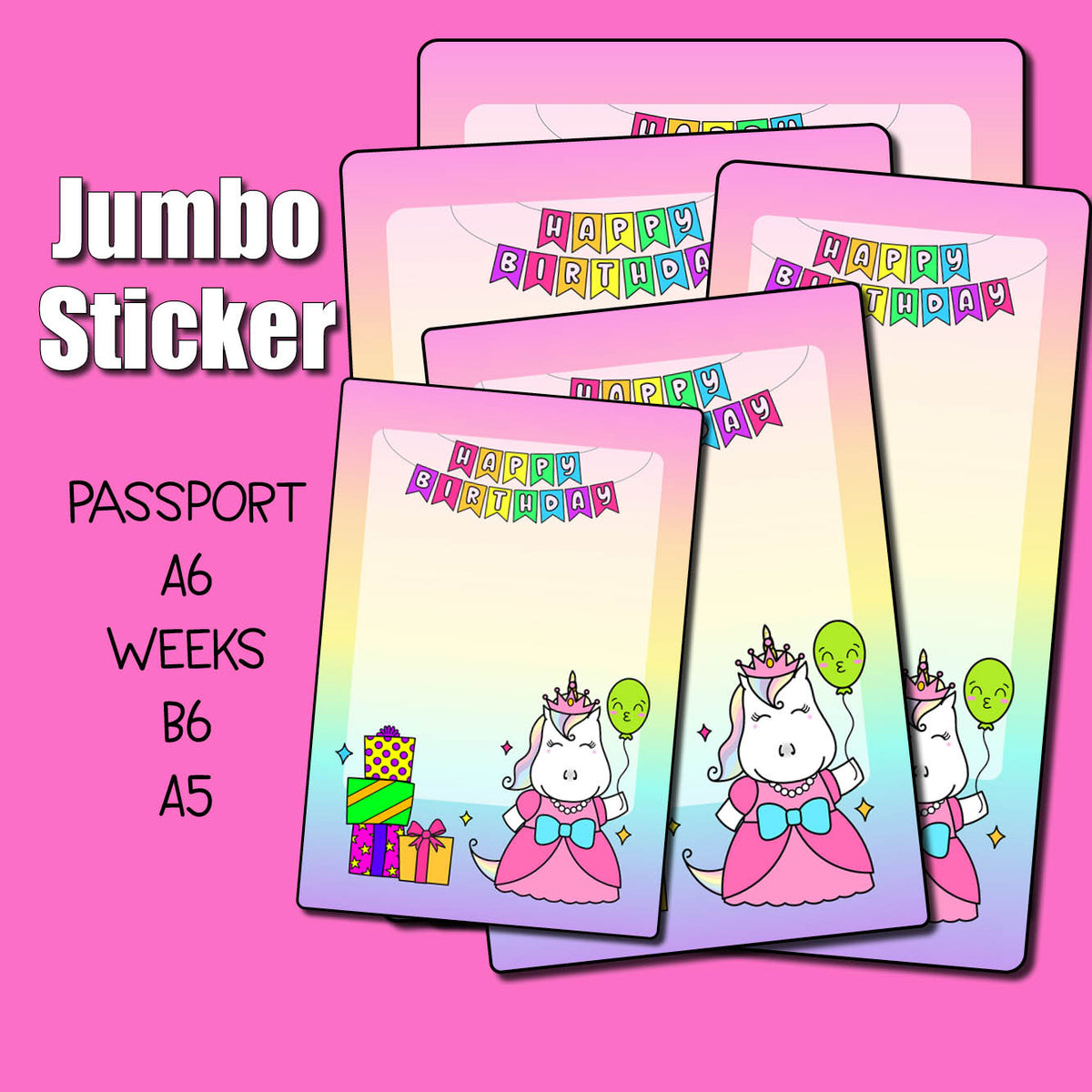Star's Birthday Jumbo Sticker – Shine Sticker Studio