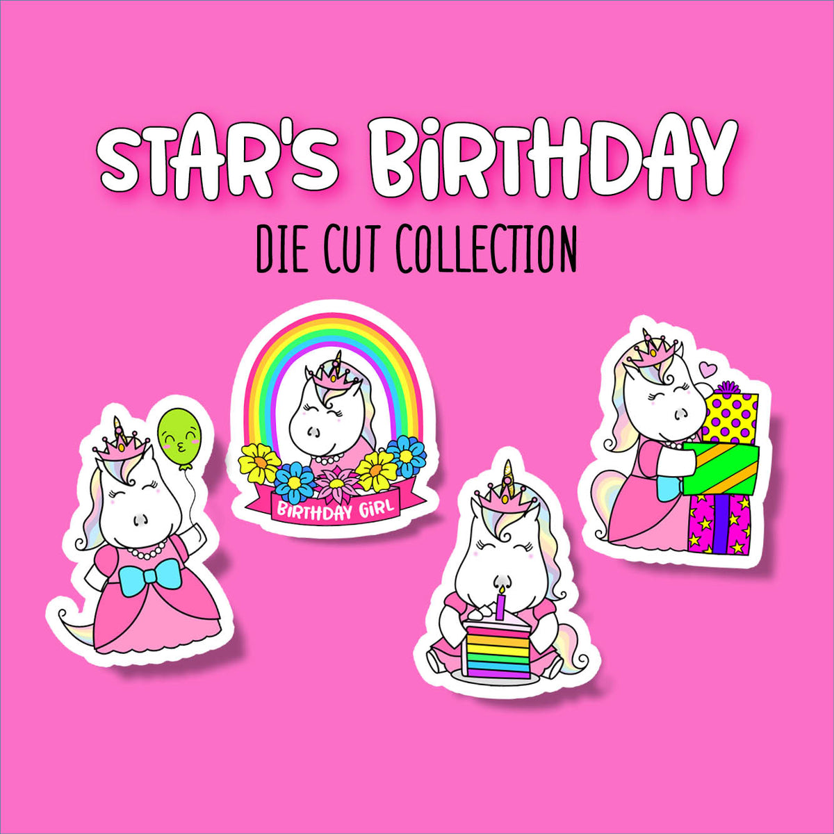 Star's Birthday Sticker DIE CUT Collection – Shine Sticker Studio