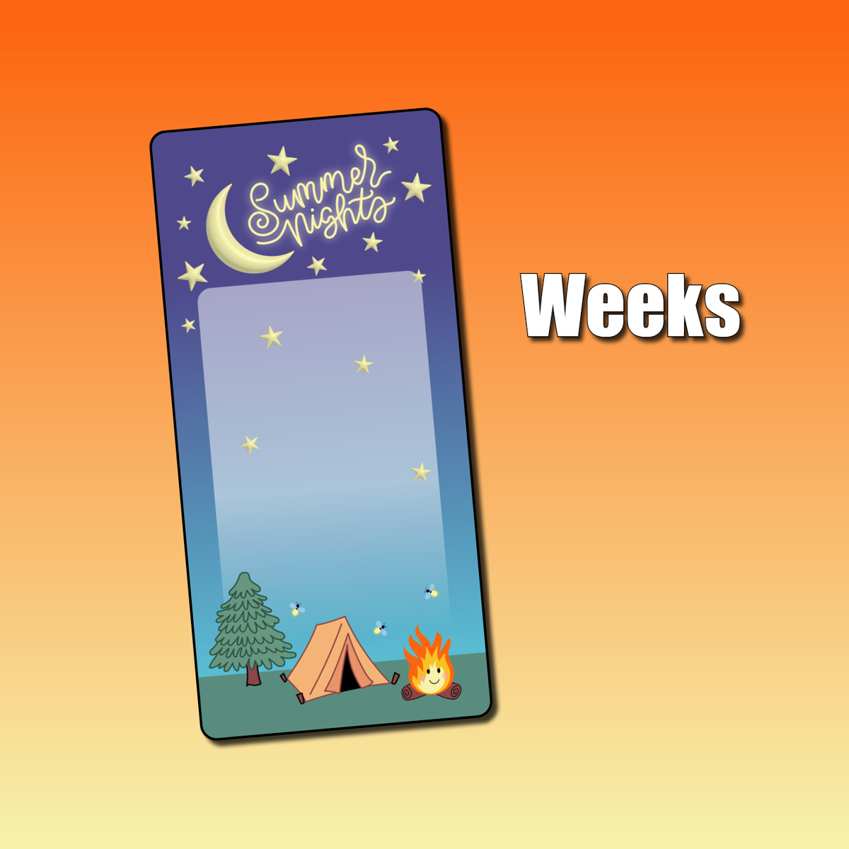 Summer Nights Jumbo Sticker Shine Sticker Studio Summer nights jumbo sticker shine sticker studio