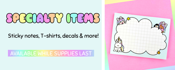 Find out all the products that Shine Sticker Studio has for you! Sticky Notes, Planner Stickers, Die Cuts and More.
