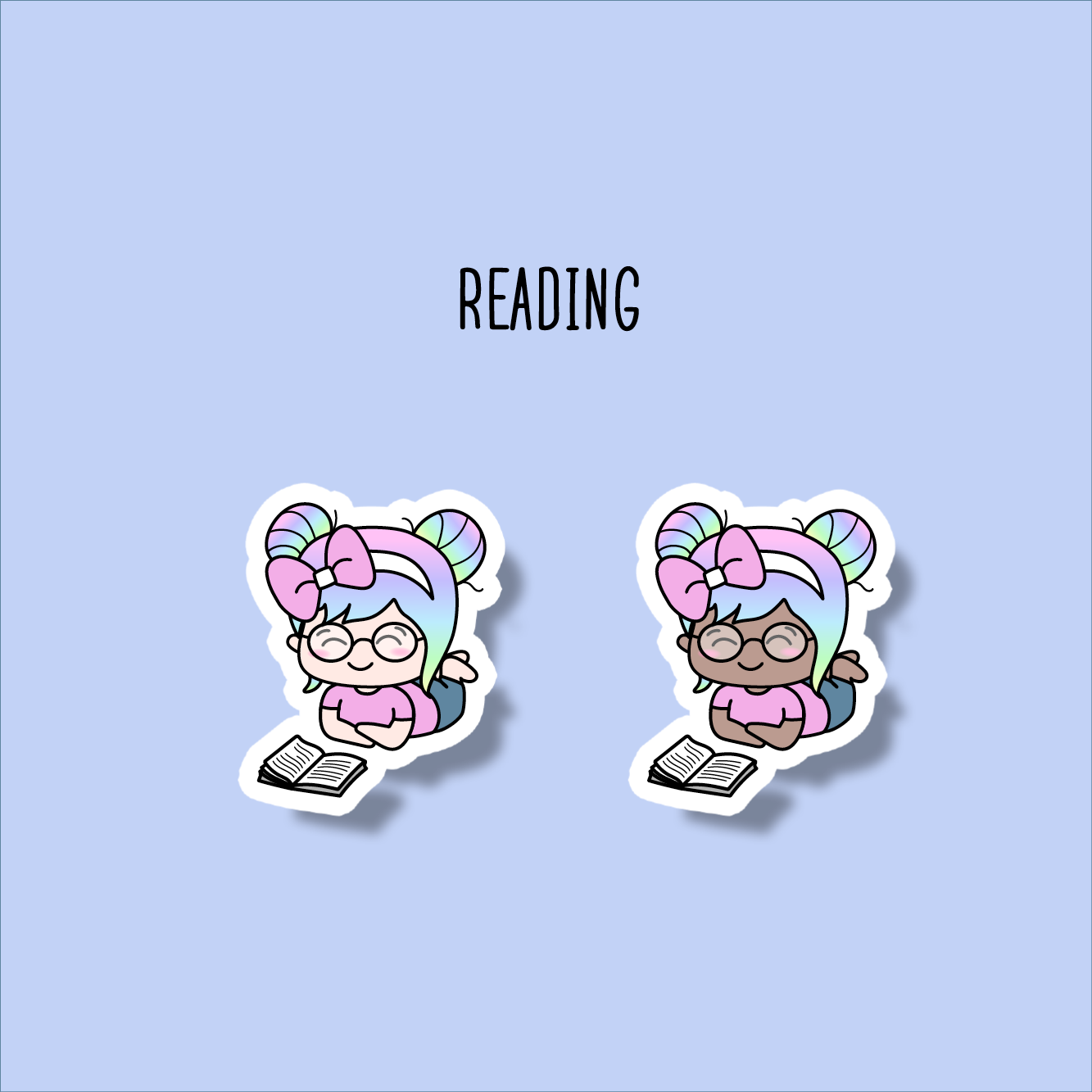 Book Nerd Sticker DIE CUT Collection – Shine Sticker Studio