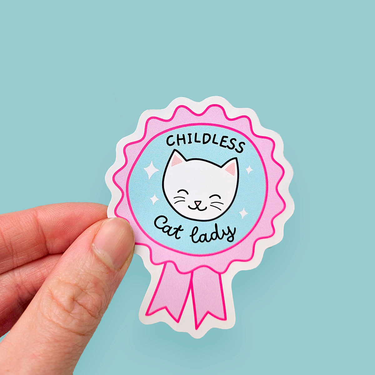 Childless Cat Lady DIE CUT Sticker – Shine Sticker Studio