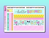 Hello Summer Hobonichi Cousin Daily Washi Strip Stickers
