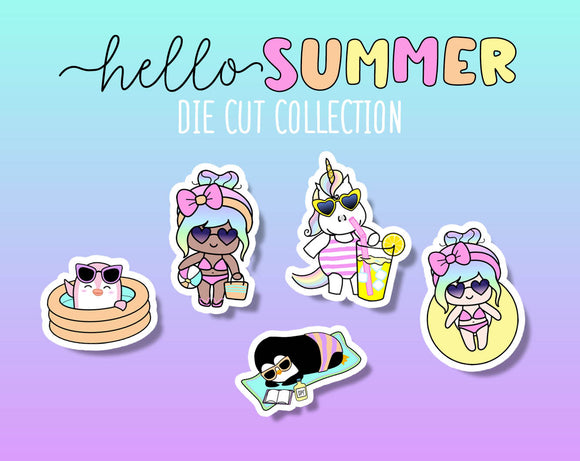 Hello Summer Sticker DIE CUT Collection