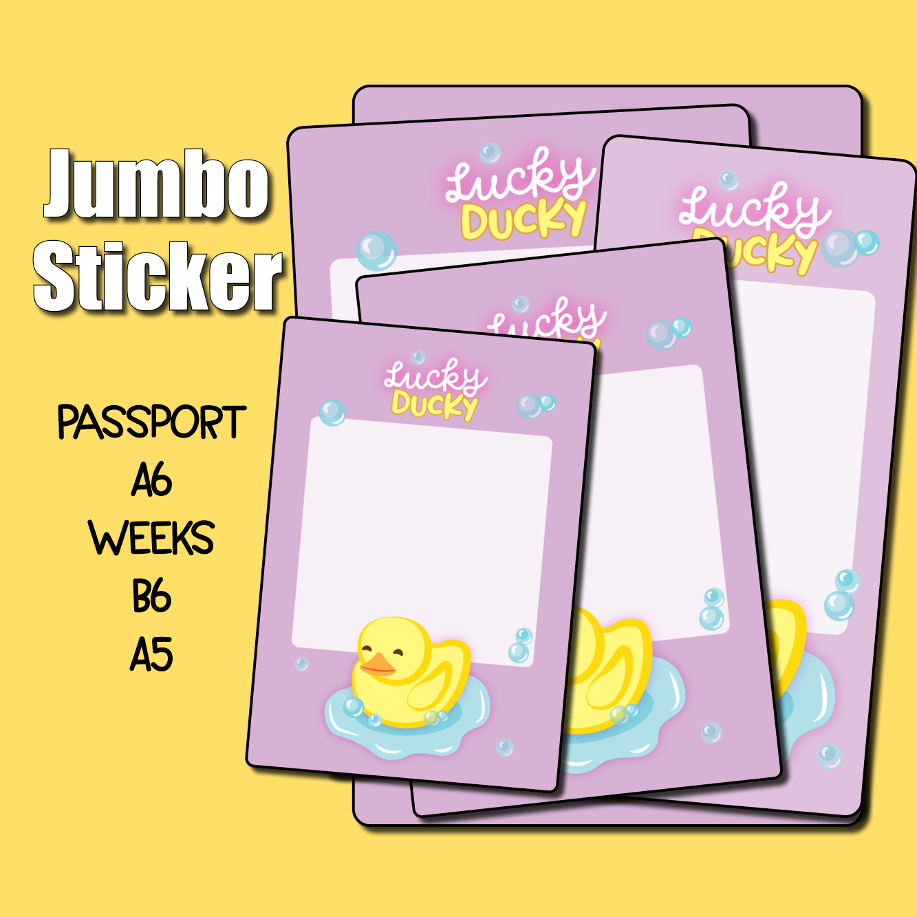 Lucky Ducky Jumbo Planner Sticker – Shine Sticker Studio