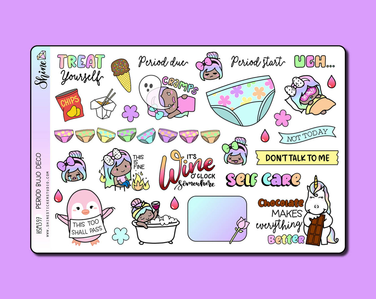 Period Bujo Deco Stickers – Shine Sticker Studio