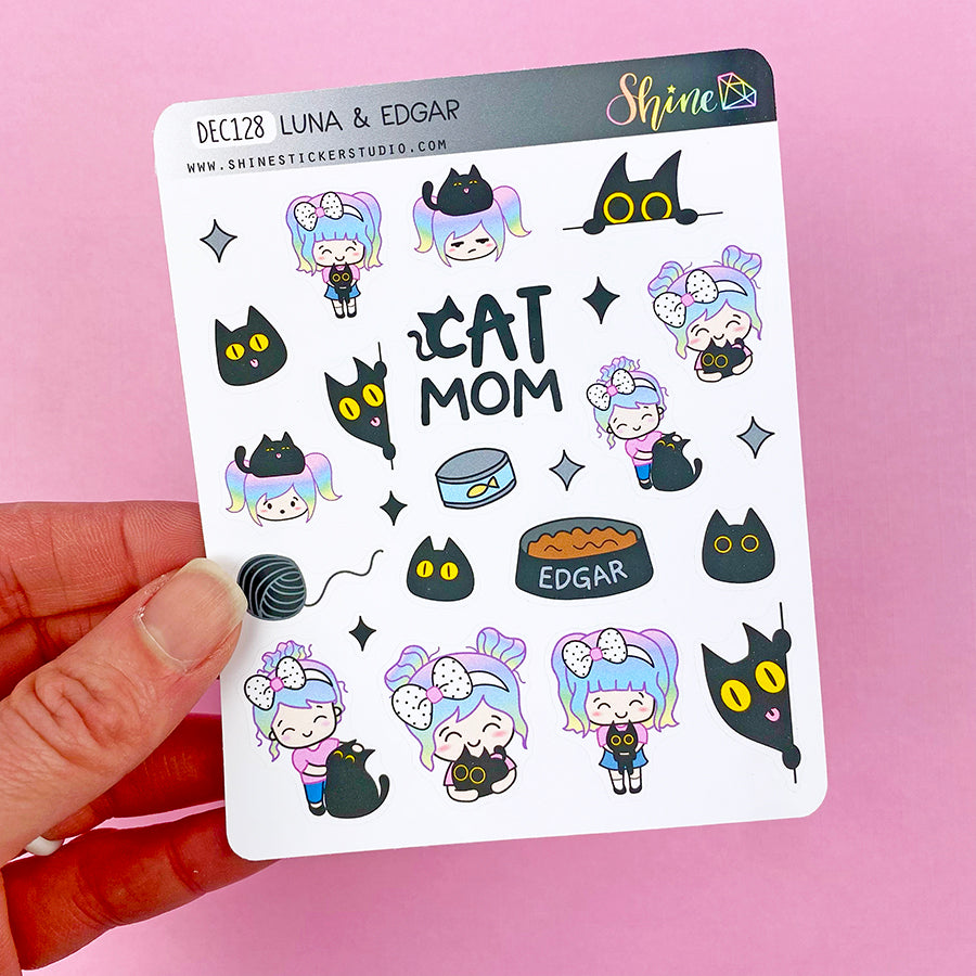 Luna & Edgar Deco Planner Stickers – Shine Sticker Studio