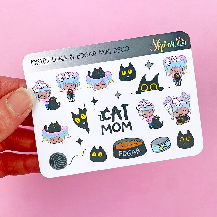Luna & Edgar Planner Stickers Mini Sheet – Shine Sticker Studio