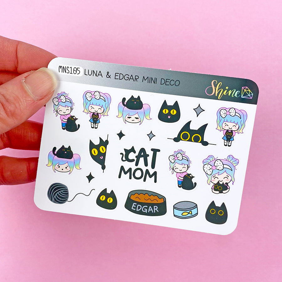 Luna & Edgar Planner Stickers Mini Sheet – Shine Sticker Studio