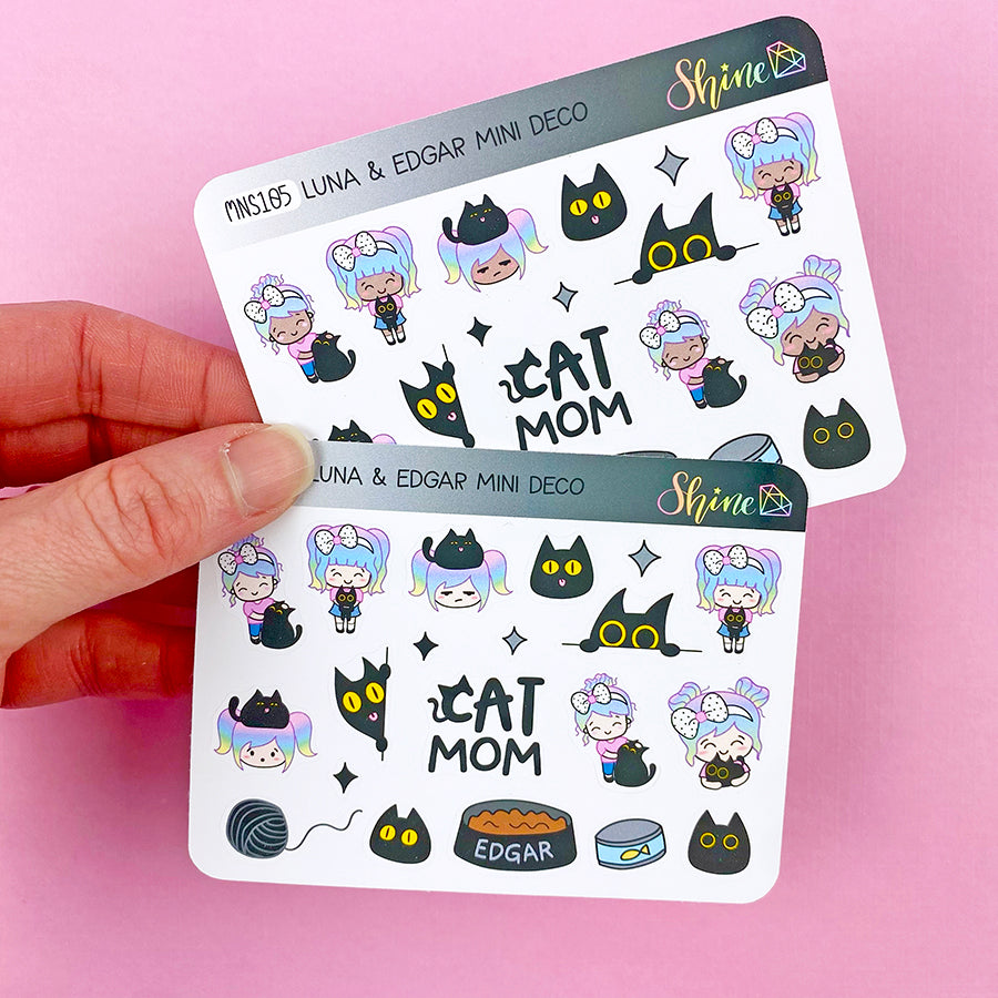 Luna & Edgar Planner Stickers Mini Sheet – Shine Sticker Studio