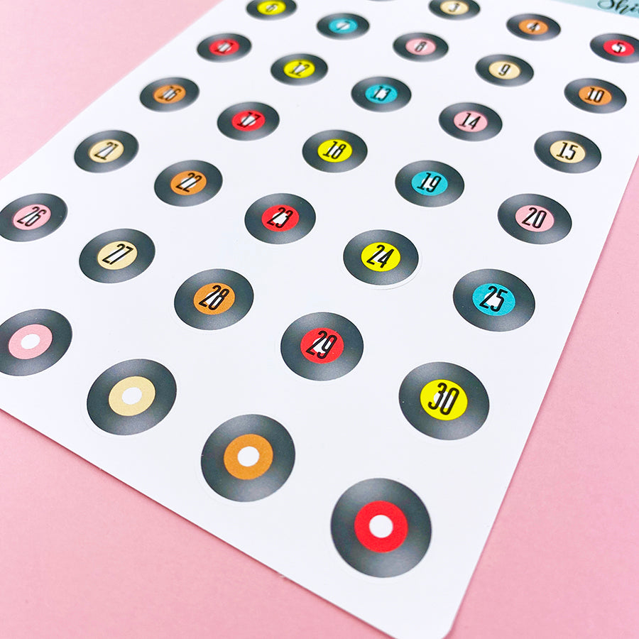 Luna's Diner Large Date Number Planner Stickers – Shine Sticker Studio