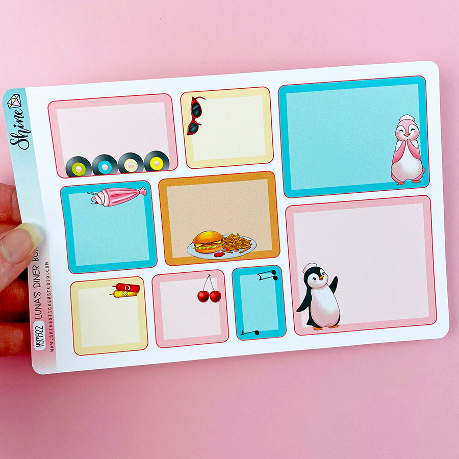 Luna's Diner Box Planner Stickers – Shine Sticker Studio